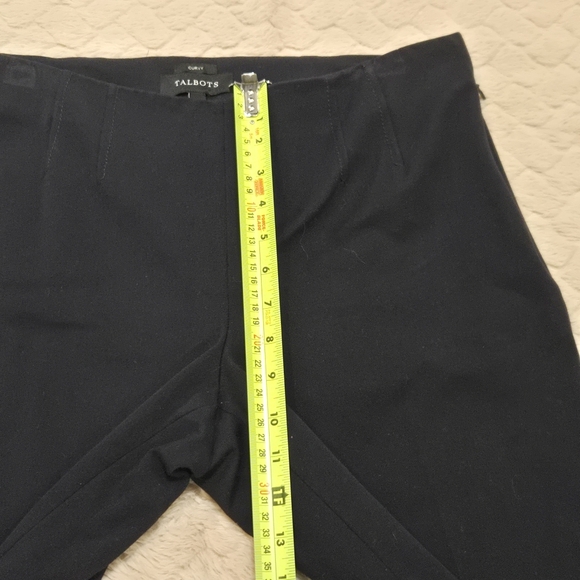 Talbots Curvy Navy Blue Flat-Front Straight Leg Office Dress Pants, Size 6 - Picture 4 of 8